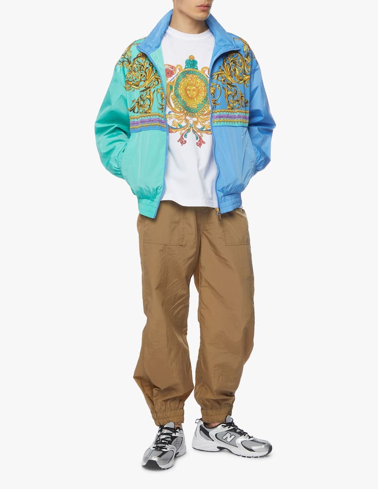 rinascente Versace Jeans Couture Giacca stampa placed garland - blu