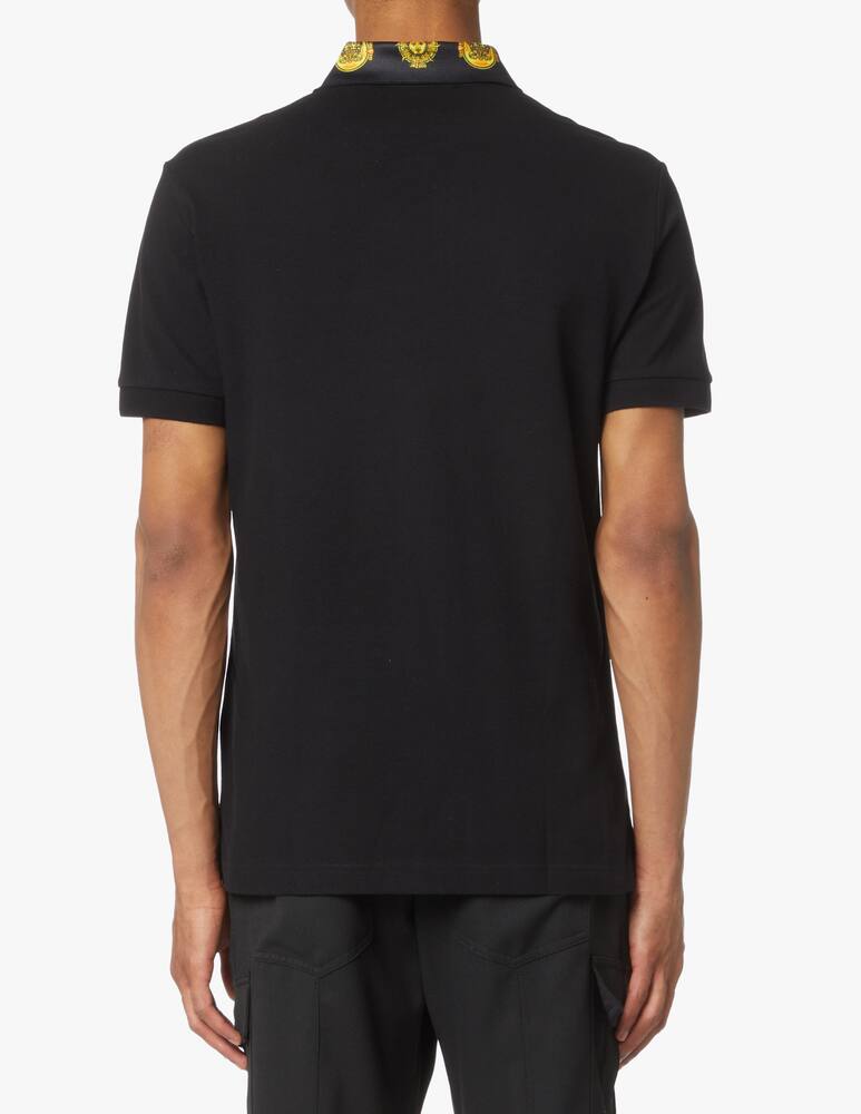 rinascente Versace Jeans Couture Piquet short sleeve polo - black