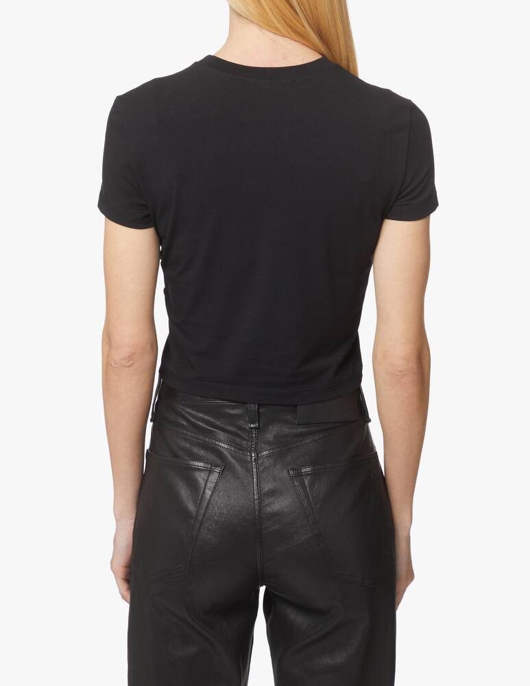 rinascente Versace Jeans Couture Crop t-shirt pearly logo - black