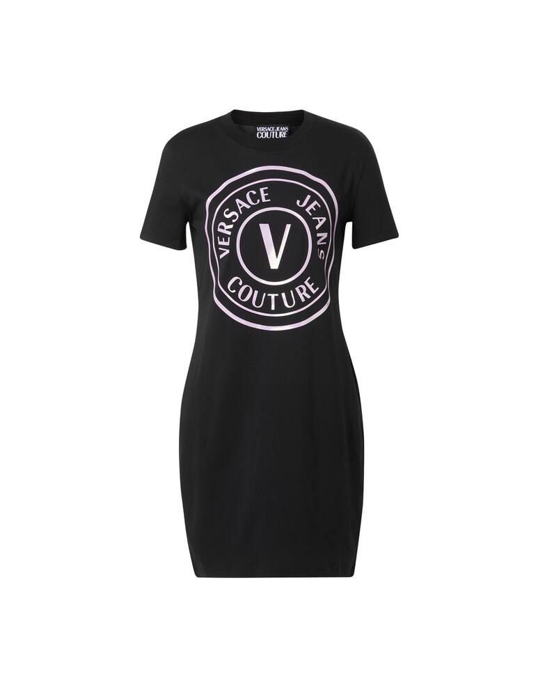 rinascente Versace Jeans Couture T-shirt dress logo frame - black