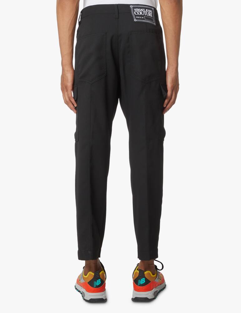 rinascente Versace Jeans Couture Back tag tech textile pant - black