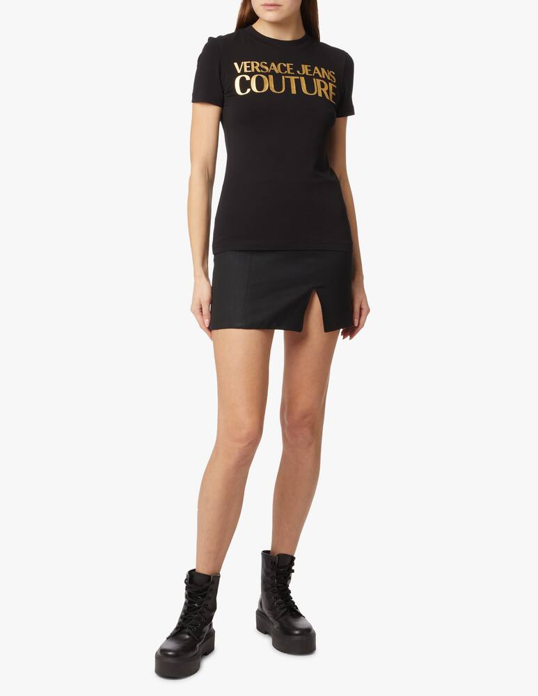 rinascente Versace Jeans Couture T-shirt logo gold - black