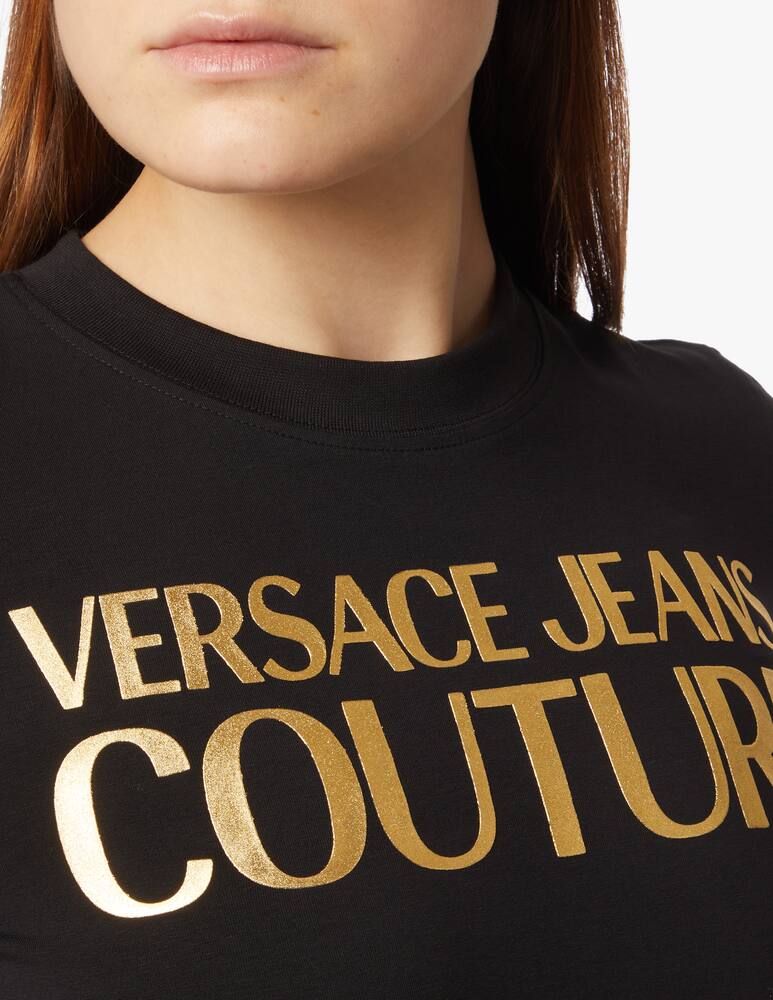 rinascente Versace Jeans Couture T-shirt logo gold - black