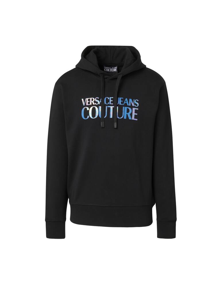 rinascente Versace Jeans Couture Felpa con cappuccio logo - nero