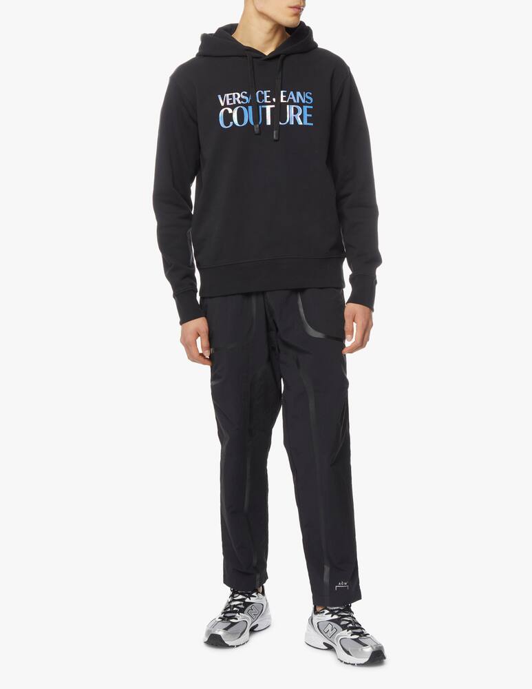 rinascente Versace Jeans Couture Felpa con cappuccio logo - nero