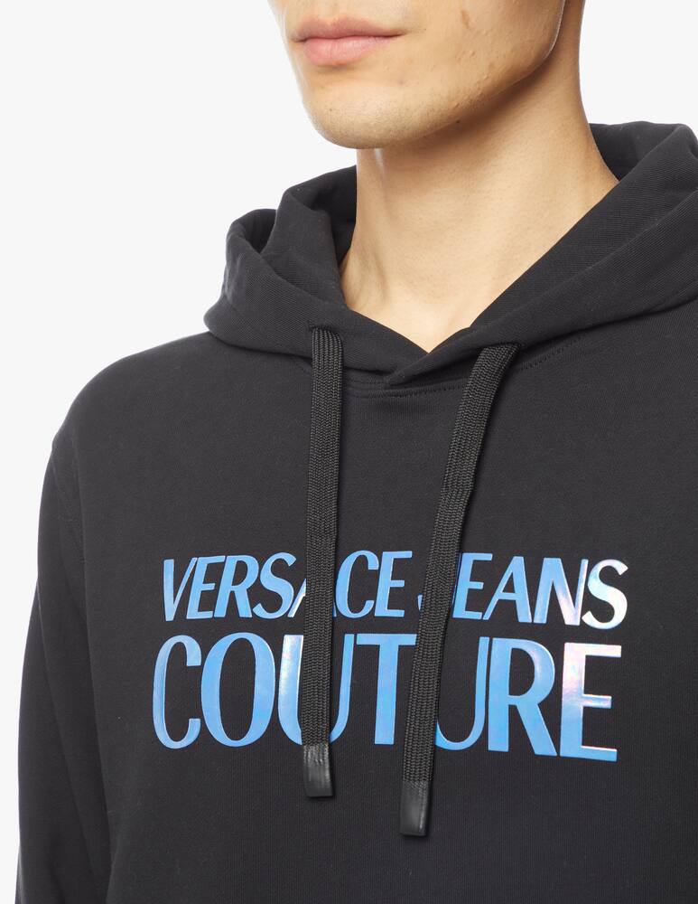 rinascente Versace Jeans Couture Felpa con cappuccio logo - nero