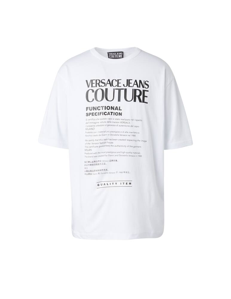 rinascente Versace Jeans Couture T-shirt warranty label logo - white