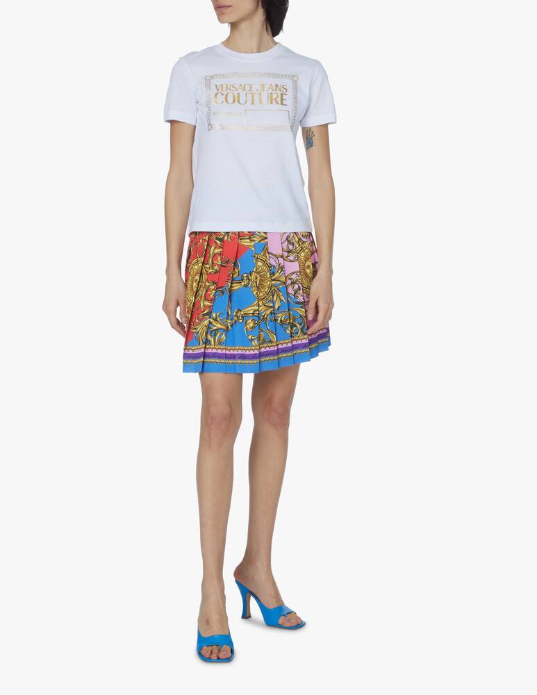 rinascente Versace Jeans Couture T-shirt in cotone con logo - bianco