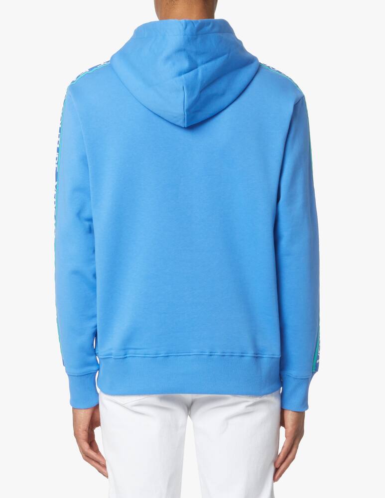 rinascente Versace Jeans Couture Hoodie tape logo - blue
