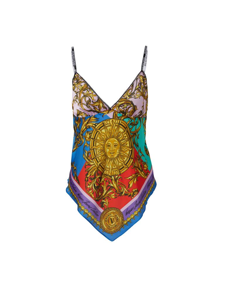 rinascente Versace Jeans Couture Top foulard stampa barocco - nero