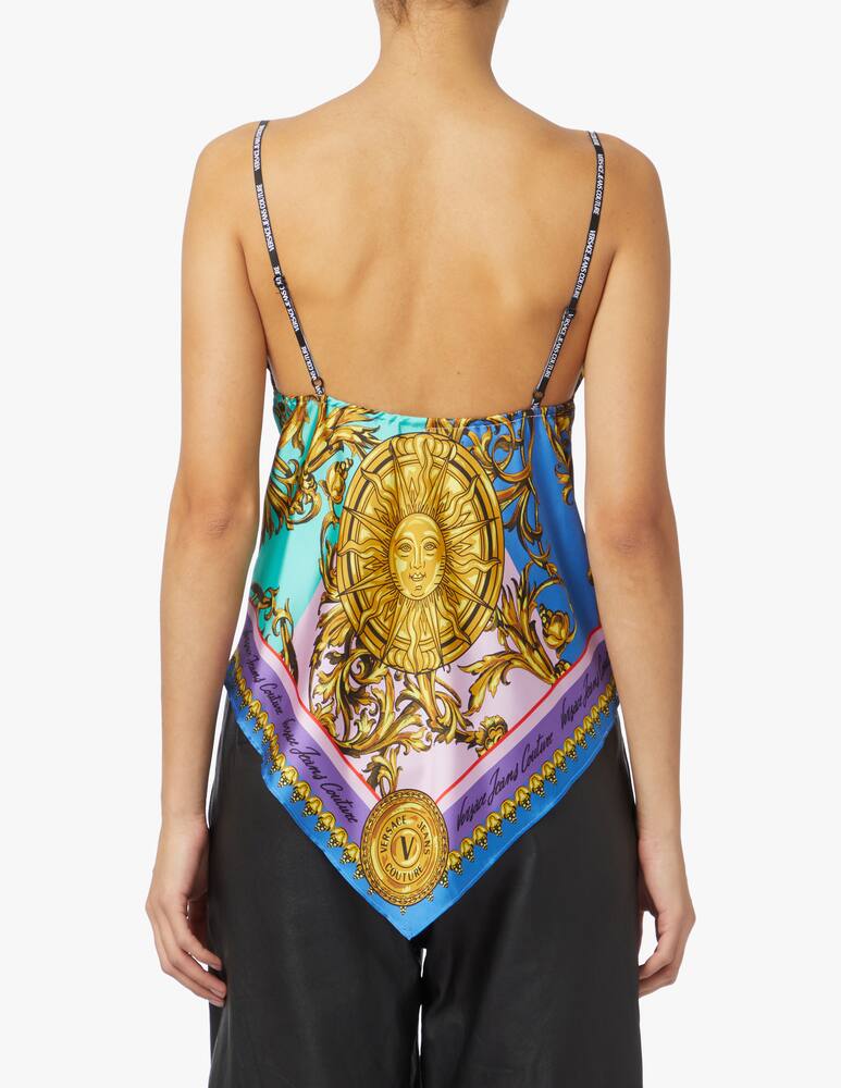rinascente Versace Jeans Couture Top foulard stampa barocco - nero