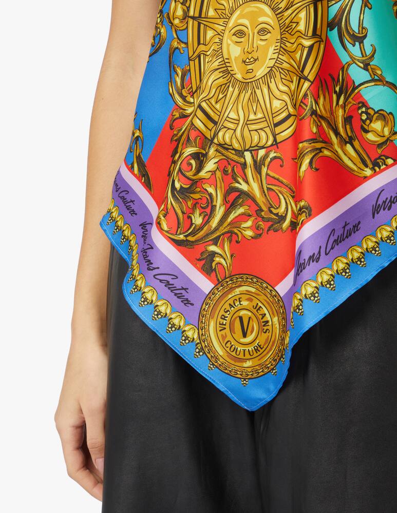 rinascente Versace Jeans Couture Top foulard stampa barocco - nero