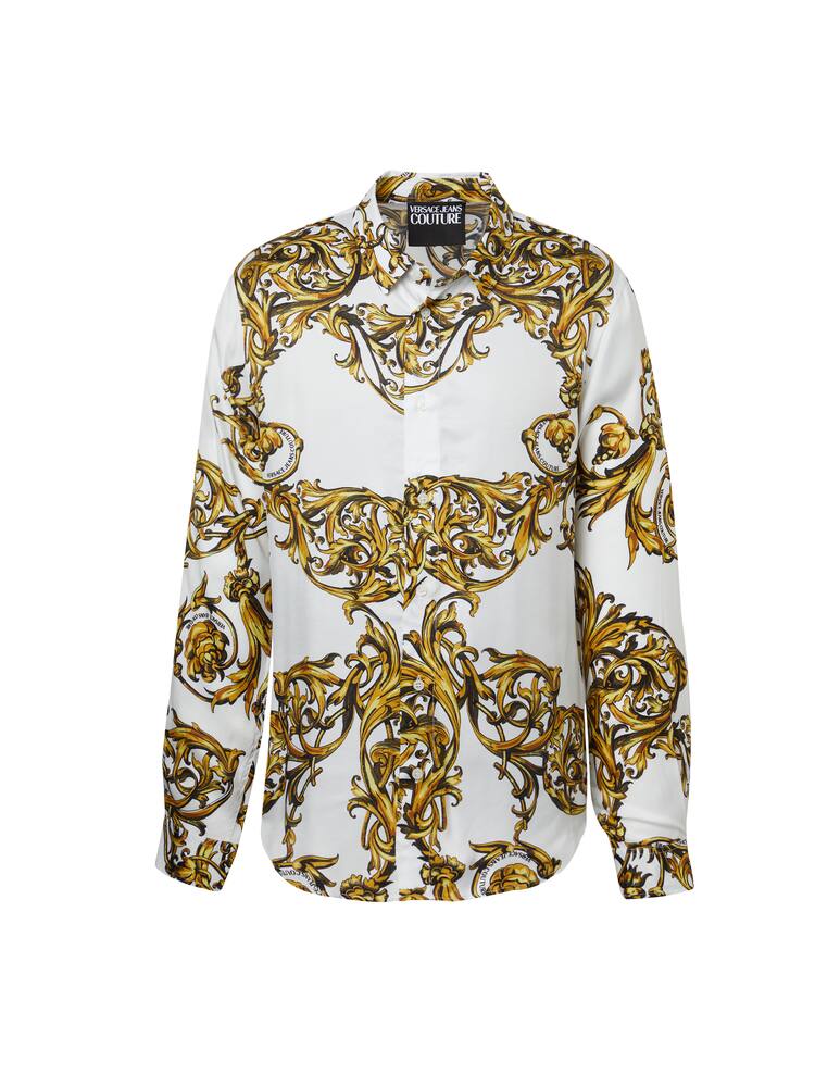 rinascente Versace Jeans Couture Camicia manica lunga garland print twill - multicolor