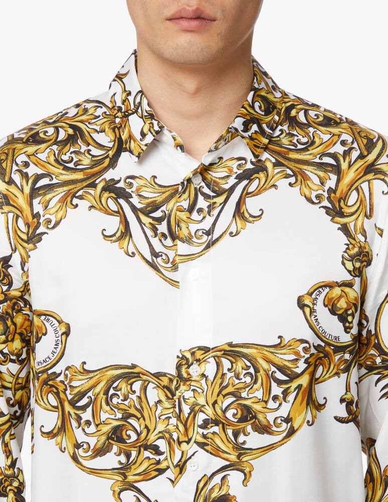 rinascente Versace Jeans Couture Camicia manica lunga garland print twill - multicolor