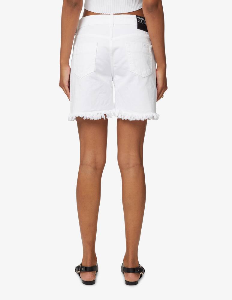 rinascente Versace Jeans Couture Pantaloni corti in cotone - bianco