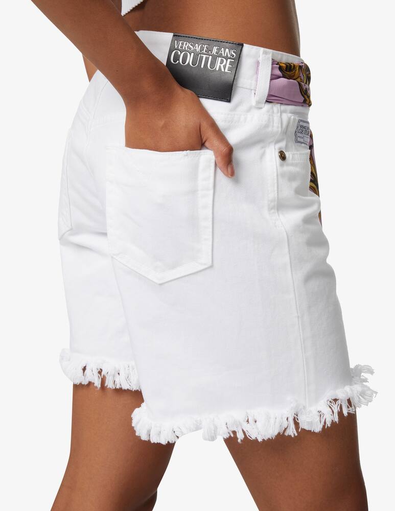 rinascente Versace Jeans Couture Pantaloni corti in cotone - bianco