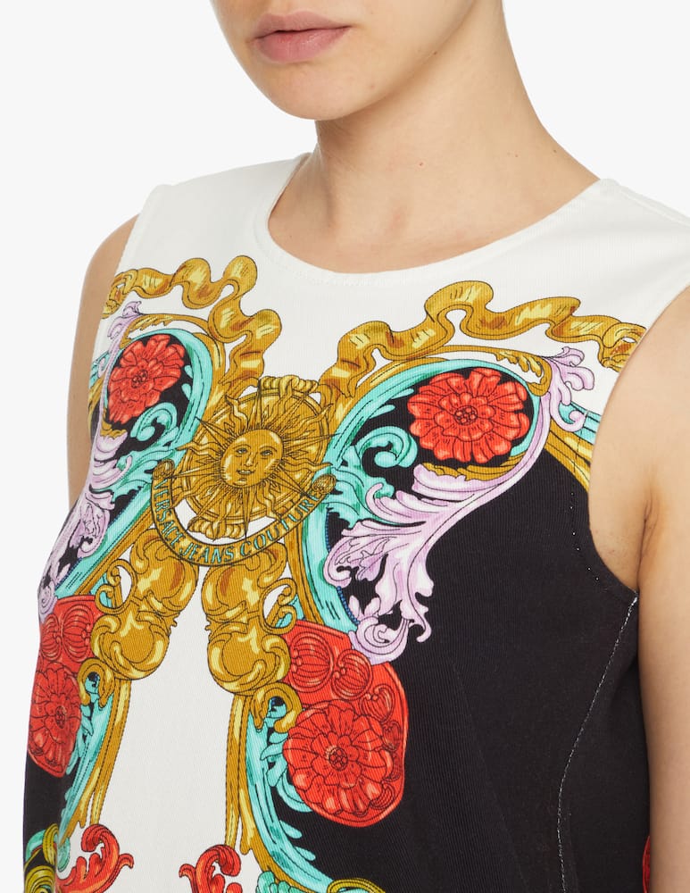 rinascente Versace Jeans Couture Sleevess crewneck mini dress - white