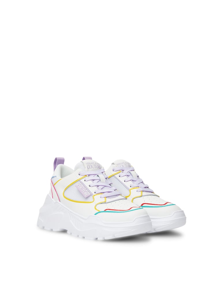 Versace Jeans Couture Sneakers basse in pelle Speedtrack - bianco - immagine 2 Versace Jeans Couture Sneakers basse in pelle Speedtrack - bianco - immagine 2