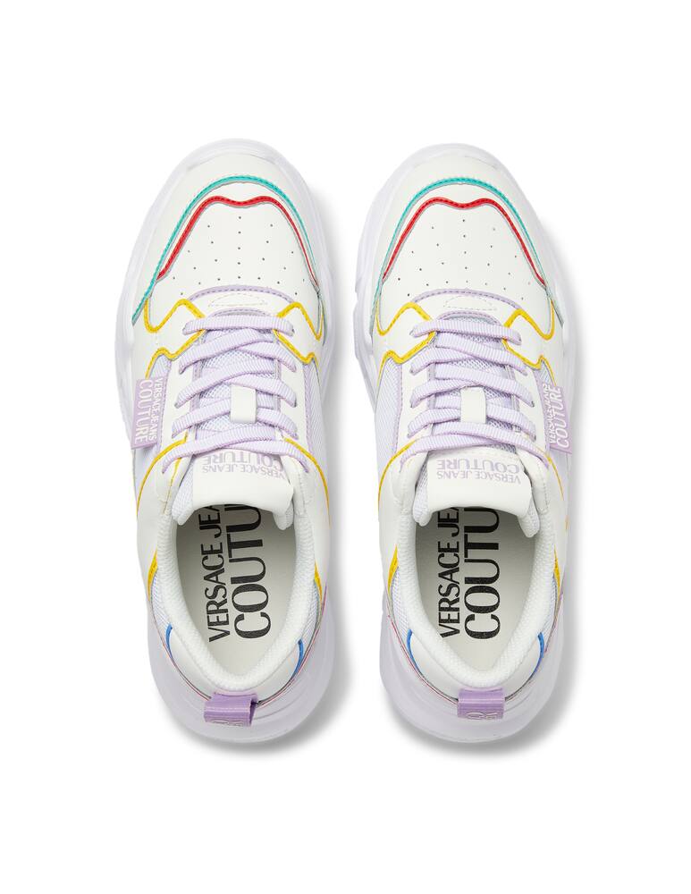 rinascente Versace Jeans Couture Sneakers basse in pelle Speedtrack - bianco