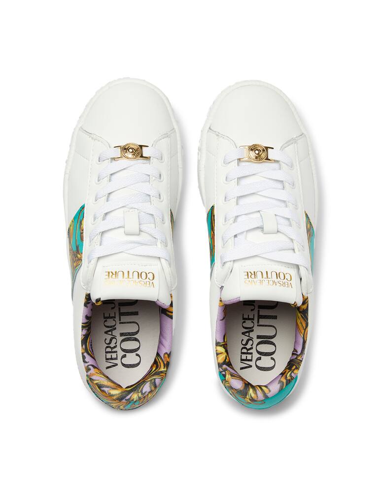 rinascente Versace Jeans Couture Court 88 leather low-top sneakers - white