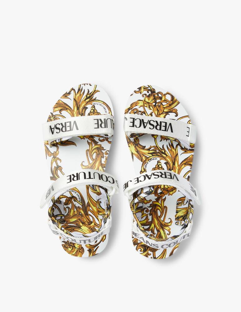 rinascente Versace Jeans Couture Miami flat sandals - white