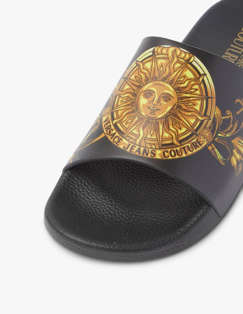 rinascente Versace Jeans Couture Printed slide - black