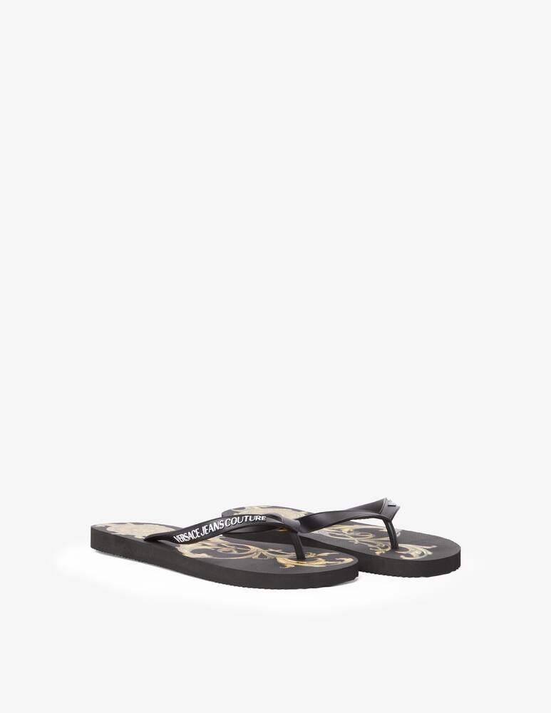 rinascente Versace Jeans Couture Printed slide - black
