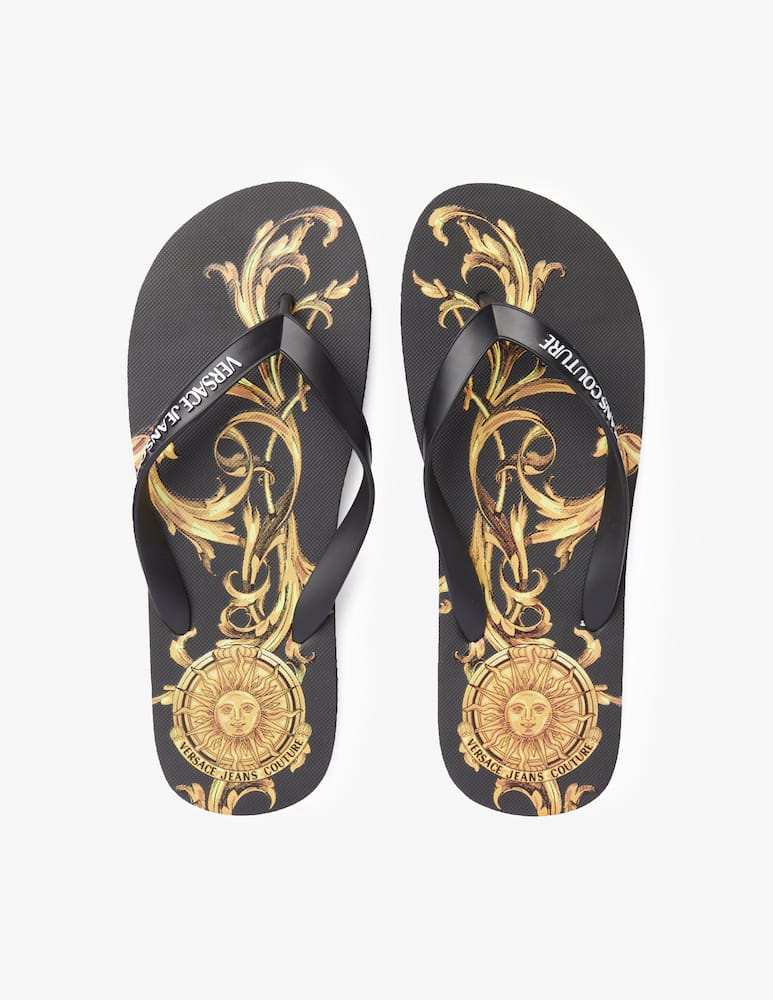 rinascente Versace Jeans Couture Printed slide - black