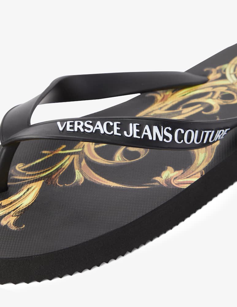 rinascente Versace Jeans Couture Printed slide - black