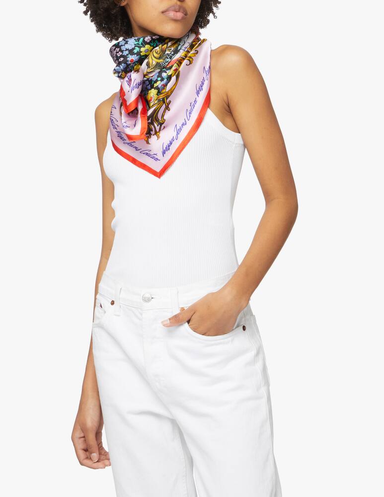 rinascente Versace Jeans Couture Foulard in setacon stampa Spring Blossom - multicolor