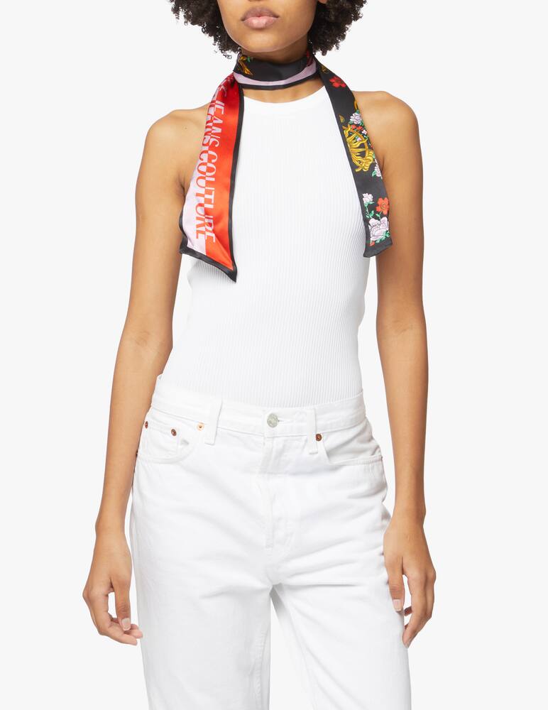 rinascente Versace Jeans Couture Silk stole with floral print - black