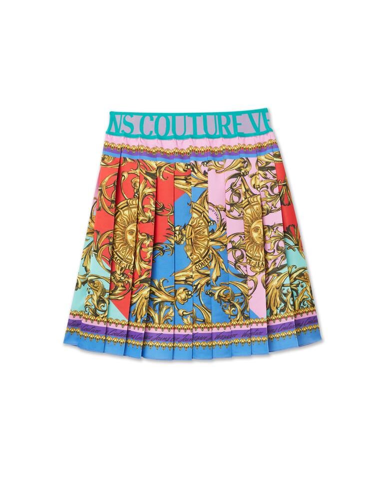 rinascente Versace Jeans Couture Baroque print mini skirt - light blue