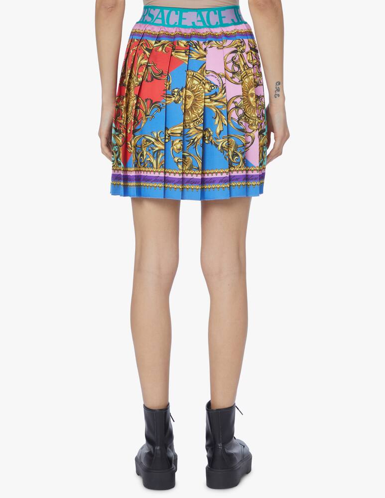 rinascente Versace Jeans Couture Baroque print mini skirt - light blue