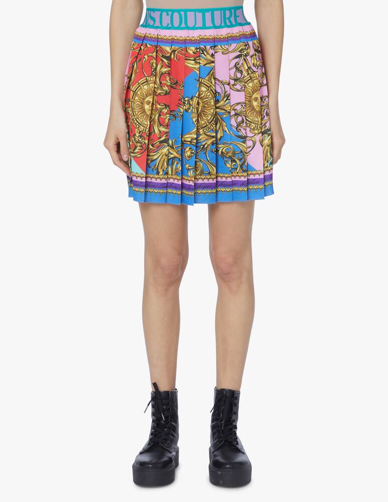 rinascente Versace Jeans Couture Baroque print mini skirt - light blue