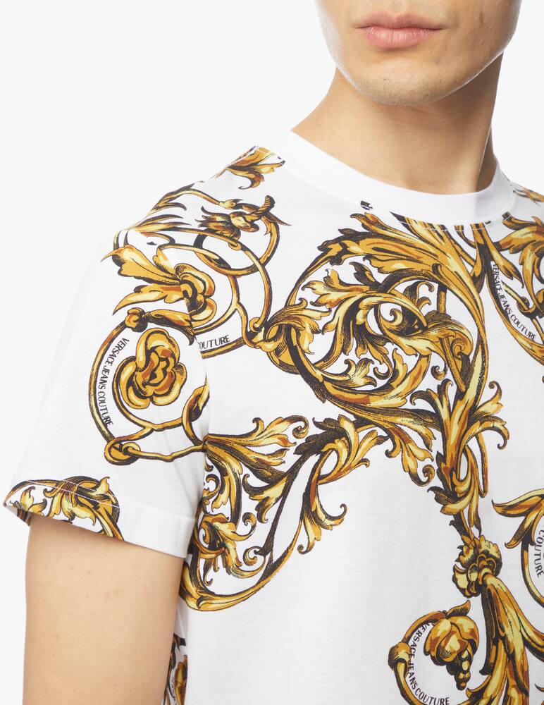 rinascente Versace Jeans Couture Maglietta in jersey con stampa garland - multicolor