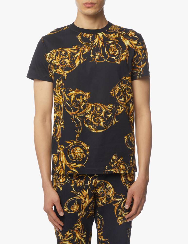 Versace Jeans Couture Maglietta in jersey con stampa garland - multicolor - immagine 1 Versace Jeans Couture Maglietta in jersey con stampa garland - multicolor - immagine 1