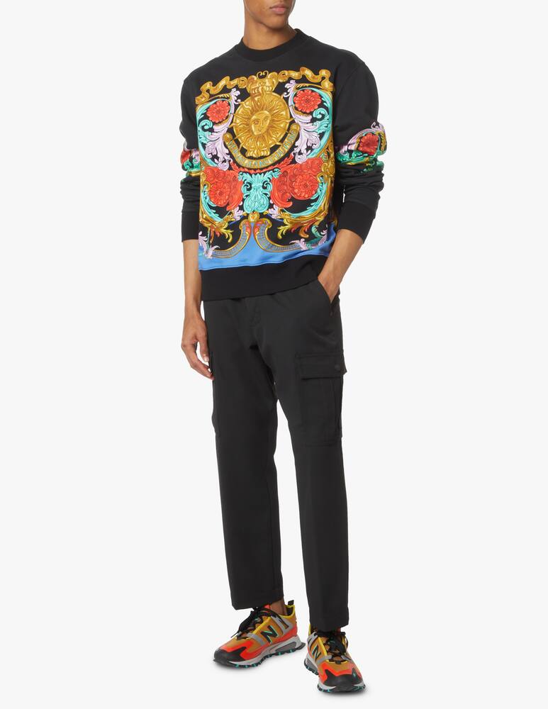 rinascente Versace Jeans Couture Sweatshirt panel sun flower - black
