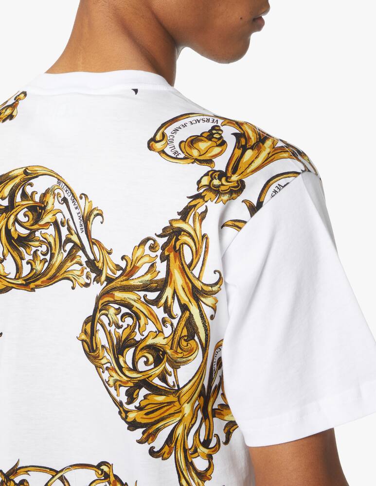 rinascente Versace Jeans Couture Maglietta stampa garland banda - bianco