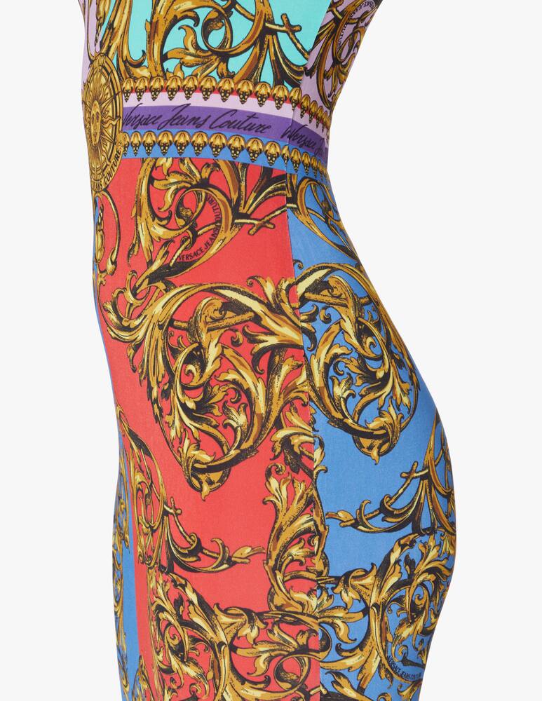 rinascente Versace Jeans Couture Vestito gircollo a manica lunga barocco - multicolor