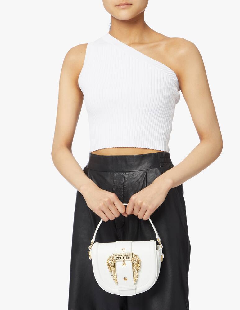 rinascente Versace Jeans Couture Borsa a mano mezzaluna - bianco