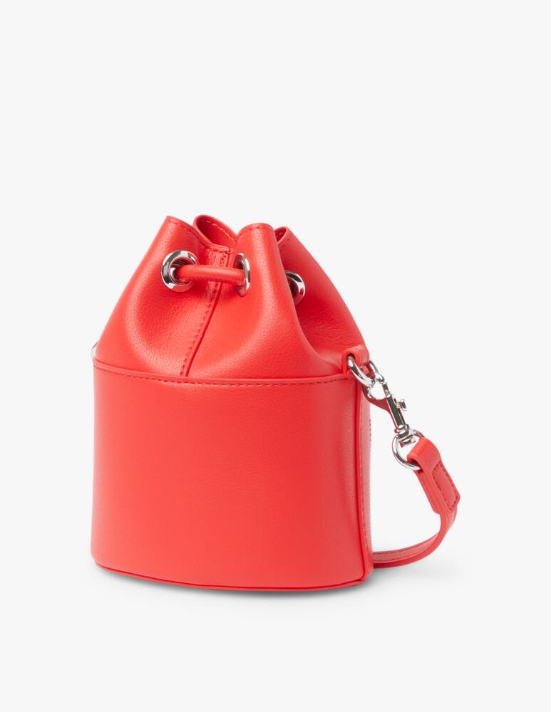 rinascente Versace Jeans Couture Borsa a secchiello mini con logo - rosso