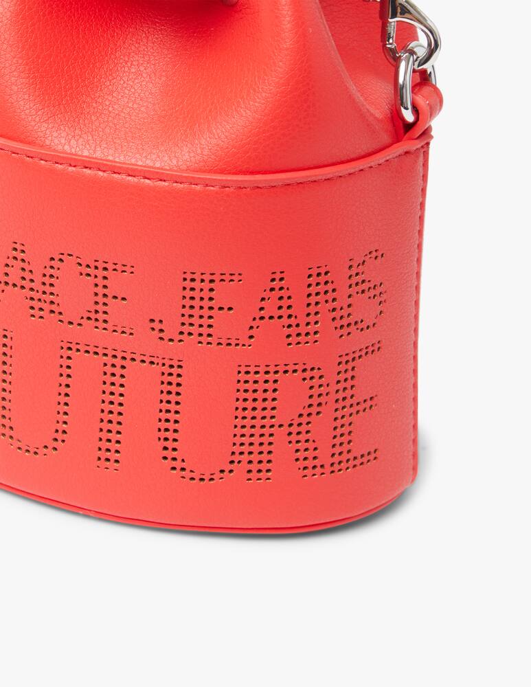 rinascente Versace Jeans Couture Borsa a secchiello mini con logo - rosso