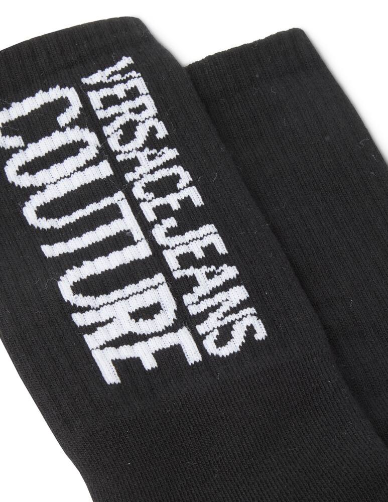 rinascente Versace Jeans Couture Vertical logo socks - black