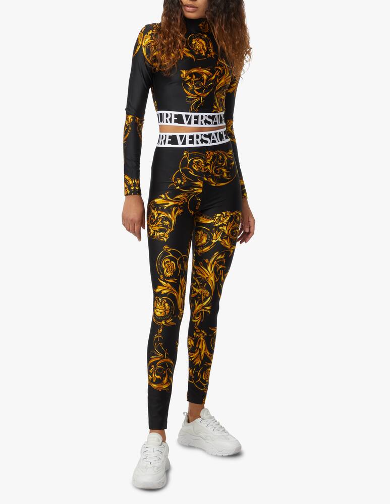 rinascente Versace Jeans Couture Maglietta crop a manica lunga - nero