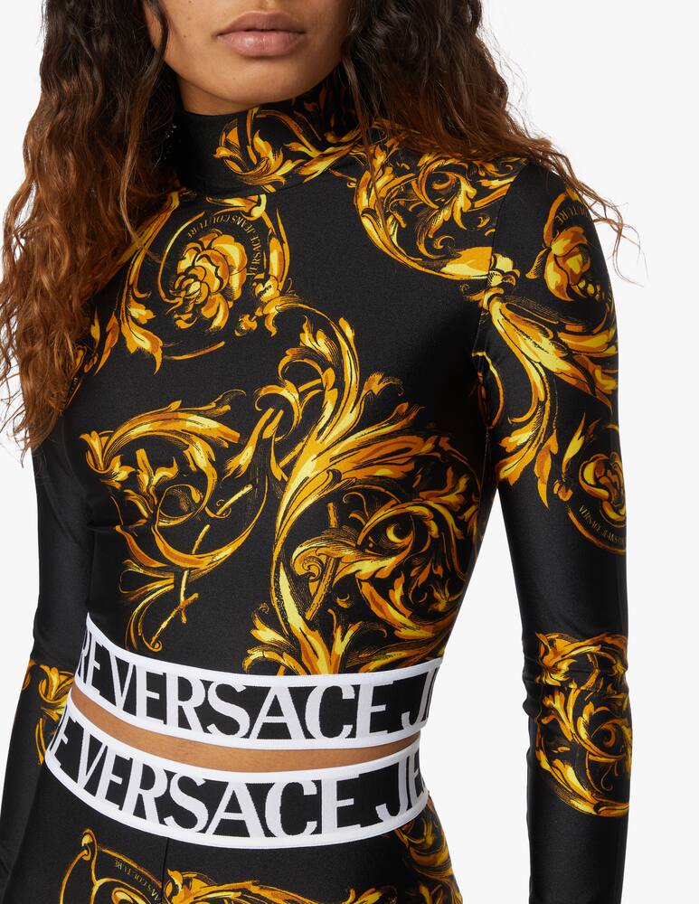 rinascente Versace Jeans Couture Maglietta crop a manica lunga - nero