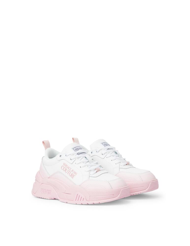 rinascente Versace Jeans Couture Stargaze leather low-top sneakers - white