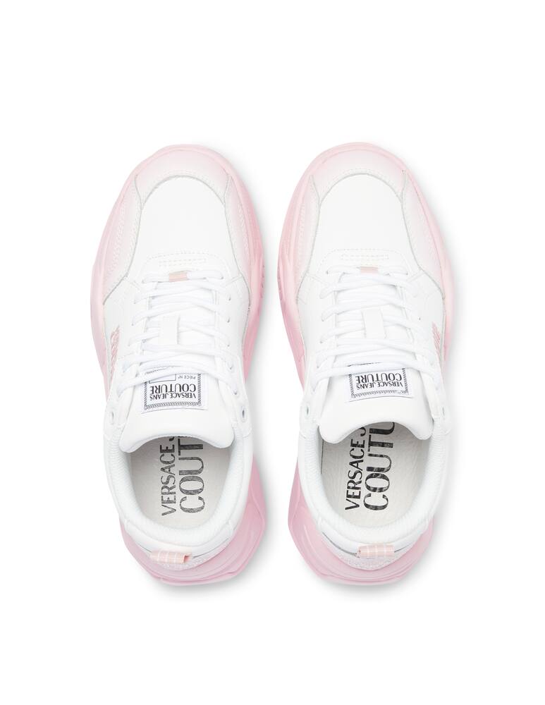 rinascente Versace Jeans Couture Stargaze leather low-top sneakers - white