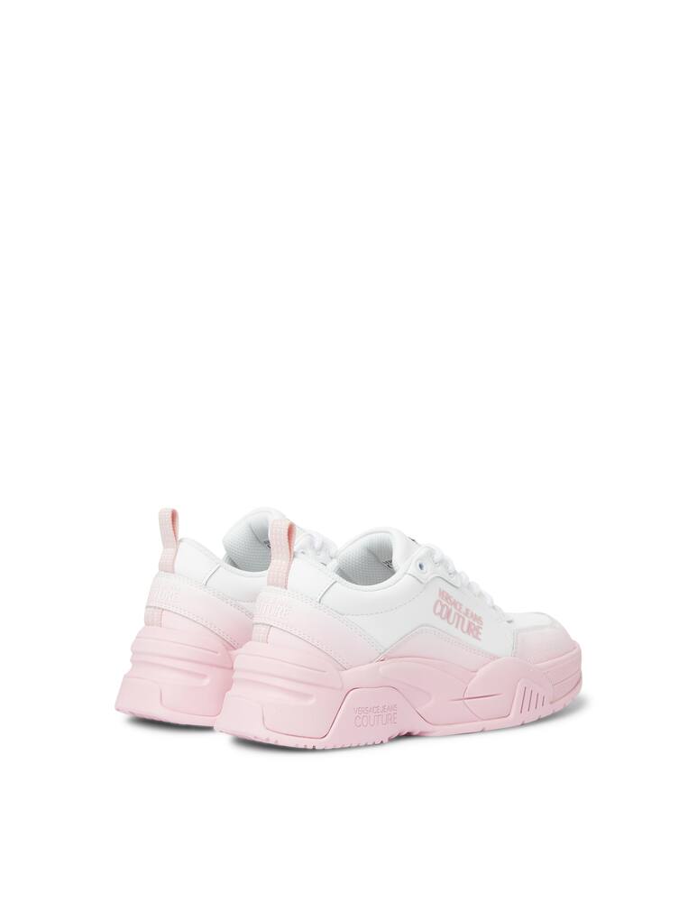 rinascente Versace Jeans Couture Stargaze leather low-top sneakers - white