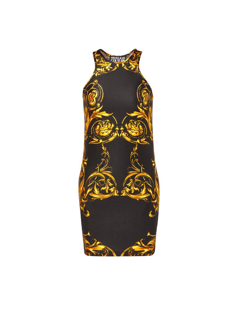 rinascente Versace Jeans Couture Vestito tubino mini barocco - nero