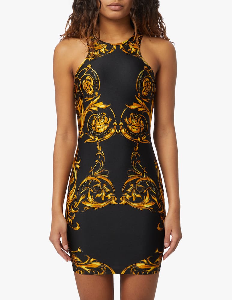 rinascente Versace Jeans Couture Vestito tubino mini barocco - nero